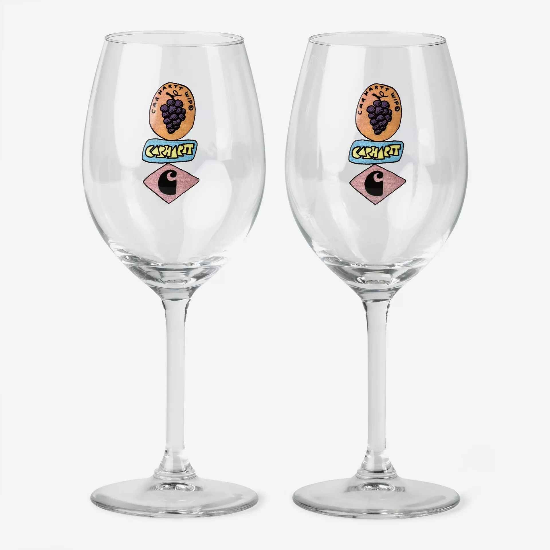 Stacked Grapes Wine Glass Set