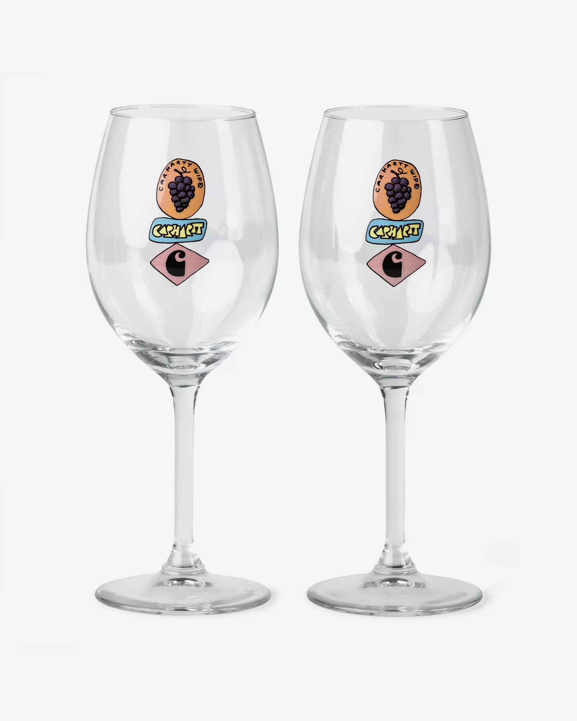 Stacked Grapes Wine Glass Set