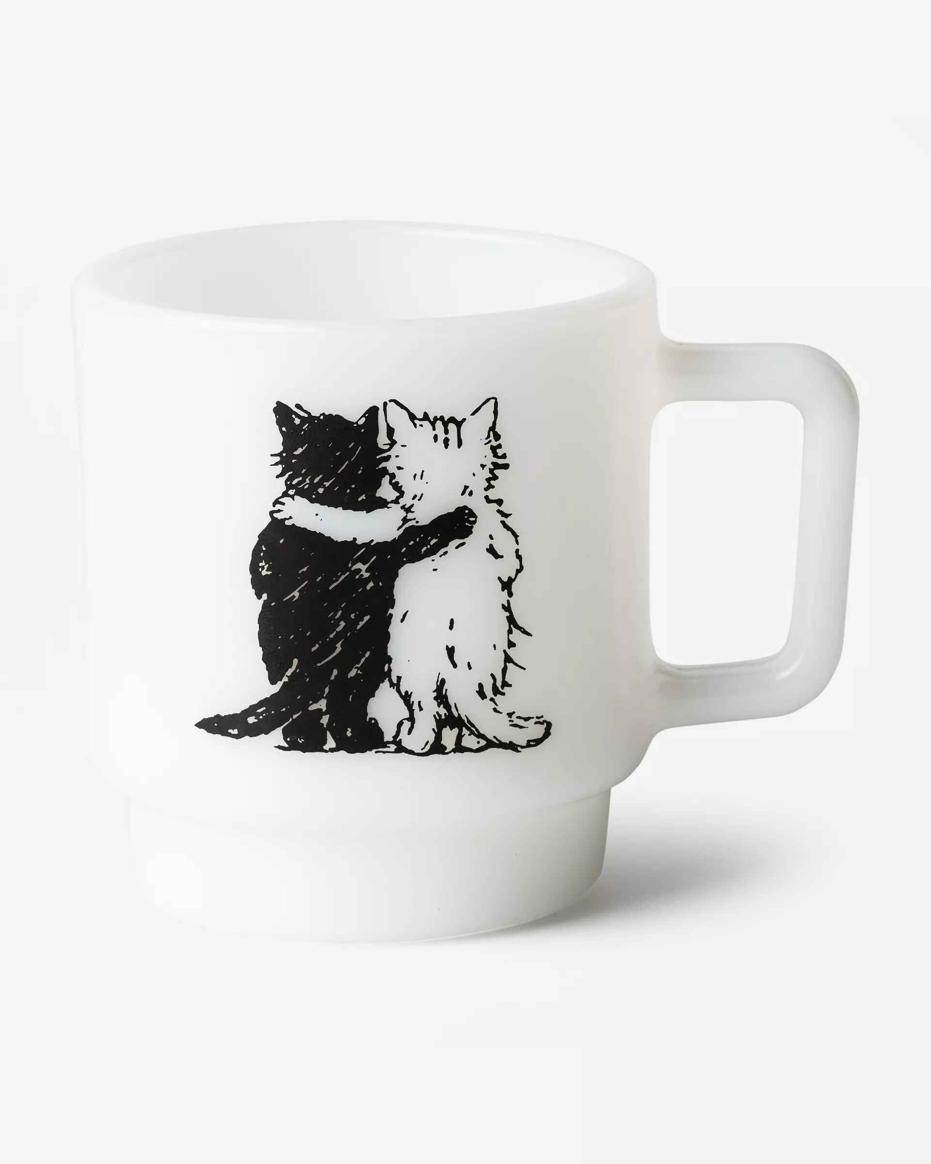 Hugging Cats Glass Mug