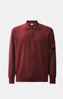 Extrafine Merino Wool Lens Polo Sweater