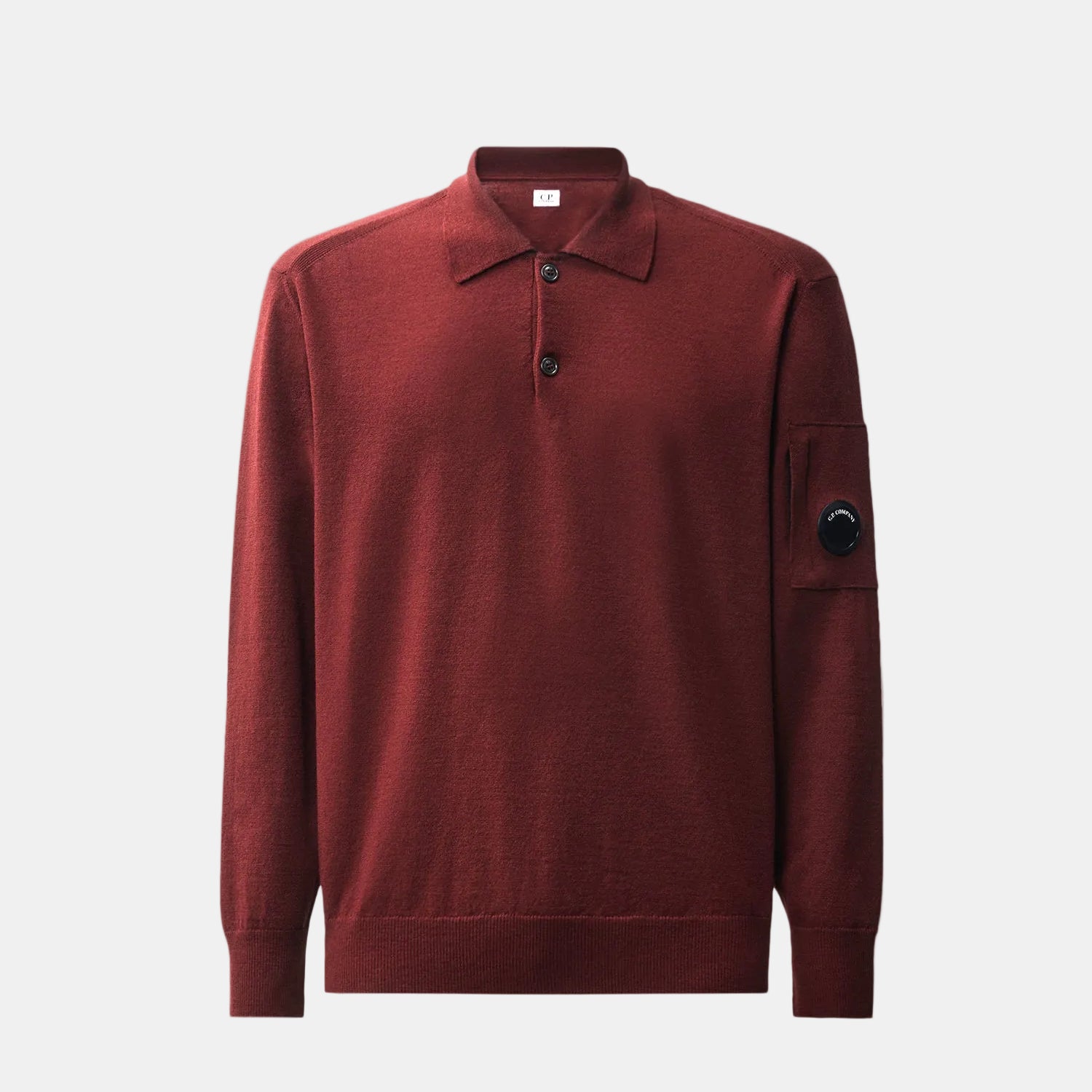 Extrafine Merino Wool Lens Polo Sweater
