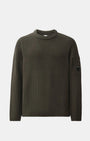 Full Rib Cotton Lens Crewneck Sweater