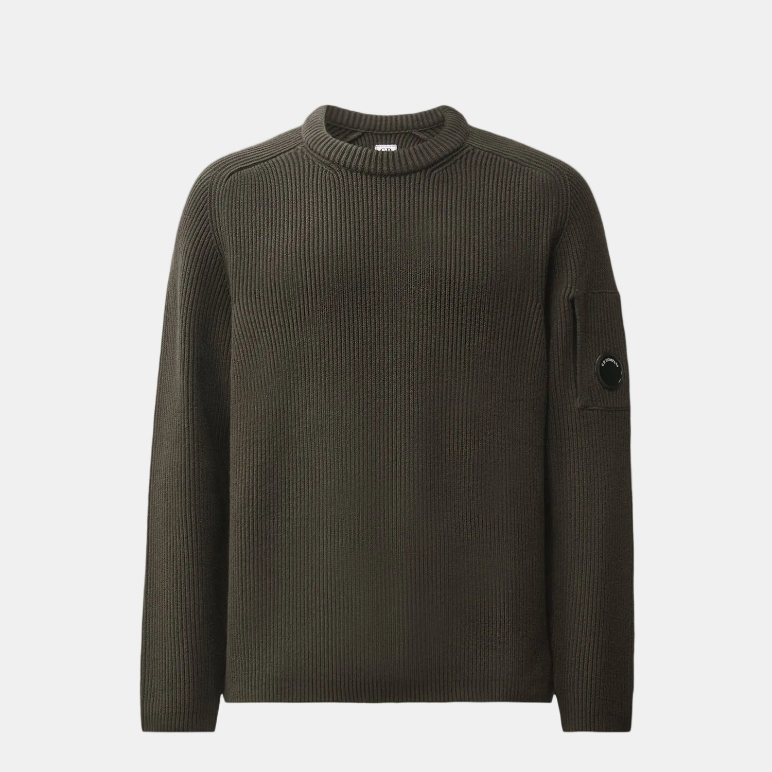 Full Rib Cotton Lens Crewneck Sweater