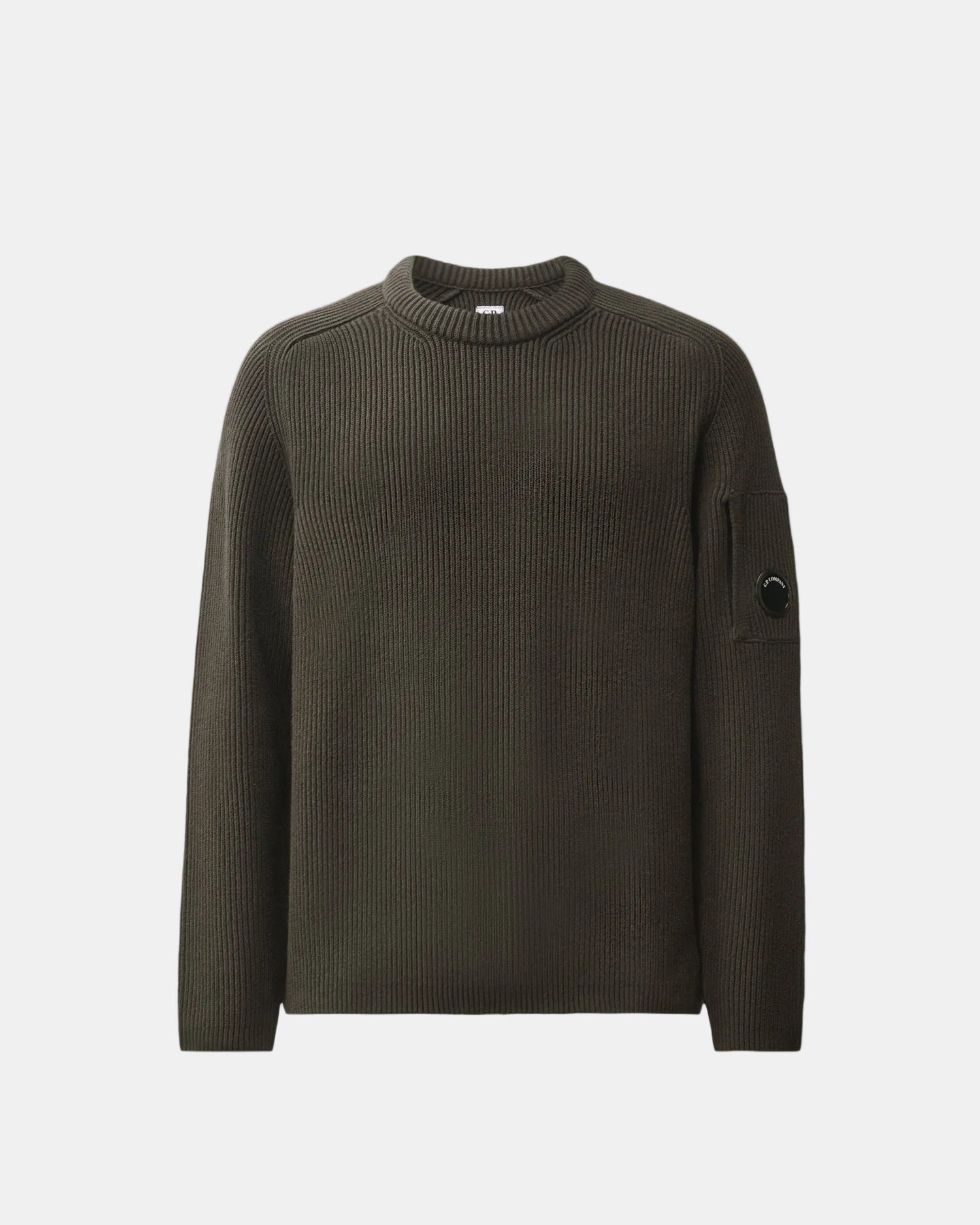 Full Rib Cotton Lens Crewneck Sweater