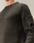 Full Rib Cotton Lens Crewneck Sweater