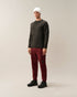 Full Rib Cotton Lens Crewneck Sweater