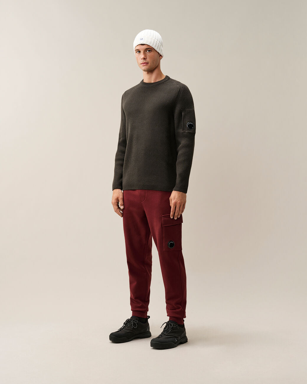 Full Rib Cotton Lens Crewneck Sweater