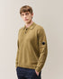 Chenille Cotton Lens Polo Sweater