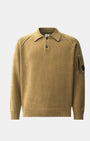 Chenille Cotton Lens Polo Sweater