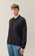 Chenille Cotton Lens Polo Sweater