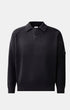 Chenille Cotton Lens Polo Sweater