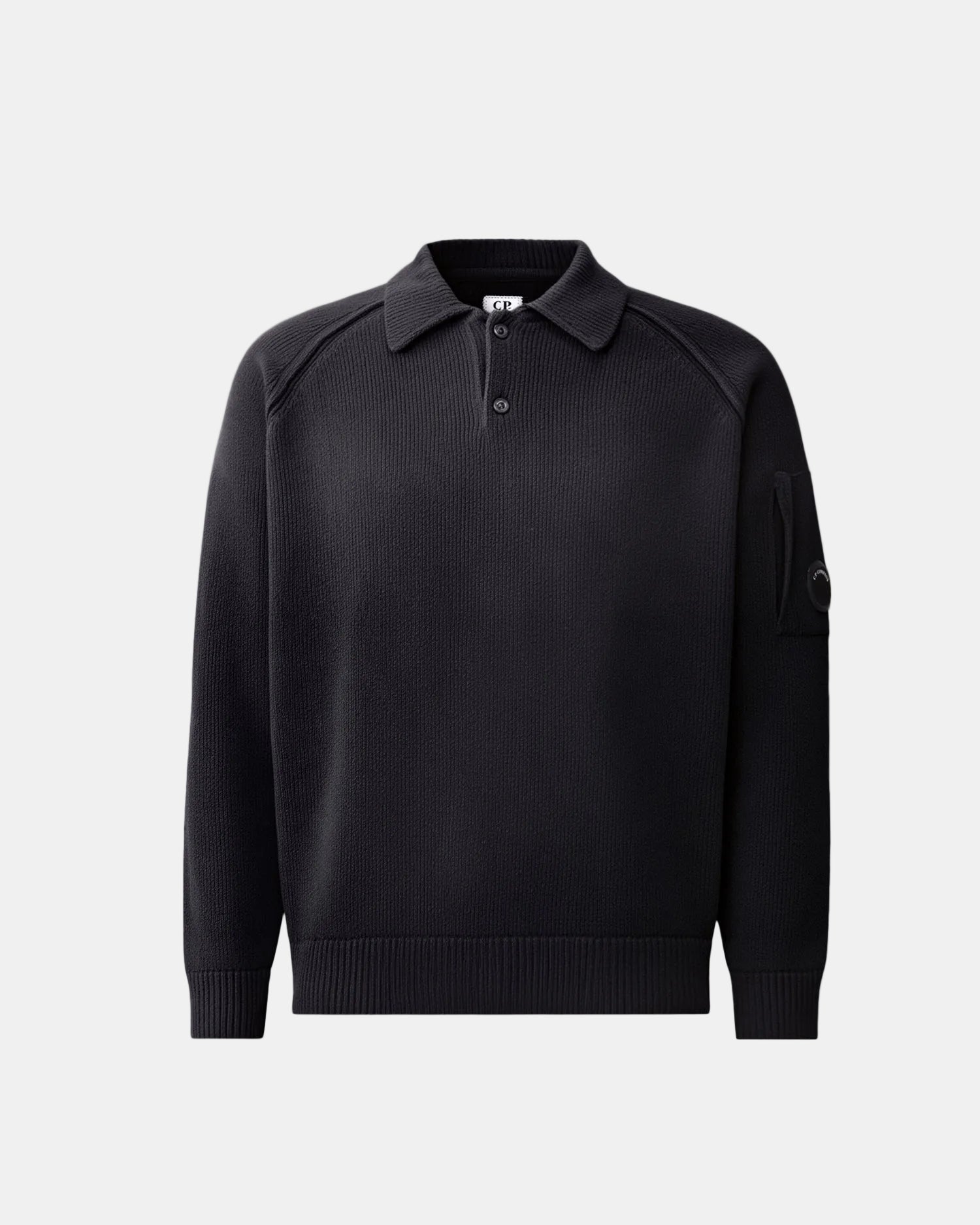 Chenille Cotton Lens Polo Sweater