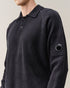 Chenille Cotton Lens Polo Sweater