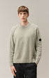 Chenille Cotton Lens Crewneck Sweater
