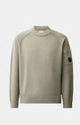 Chenille Cotton Lens Crewneck Sweater