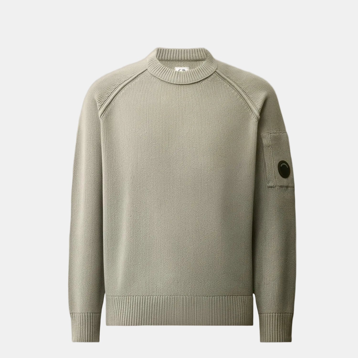 Chenille Cotton Lens Crewneck Sweater