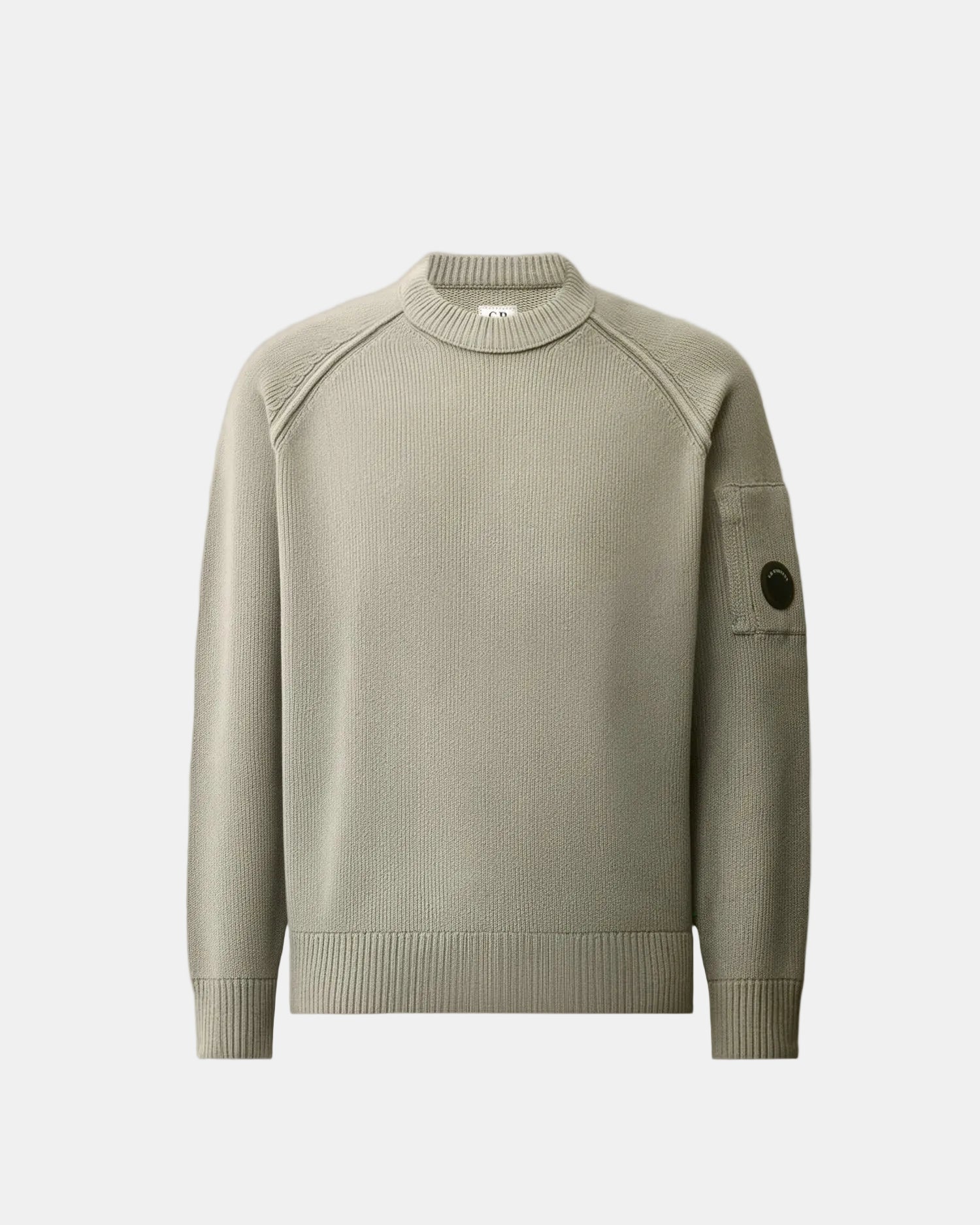 Chenille Cotton Lens Crewneck Sweater