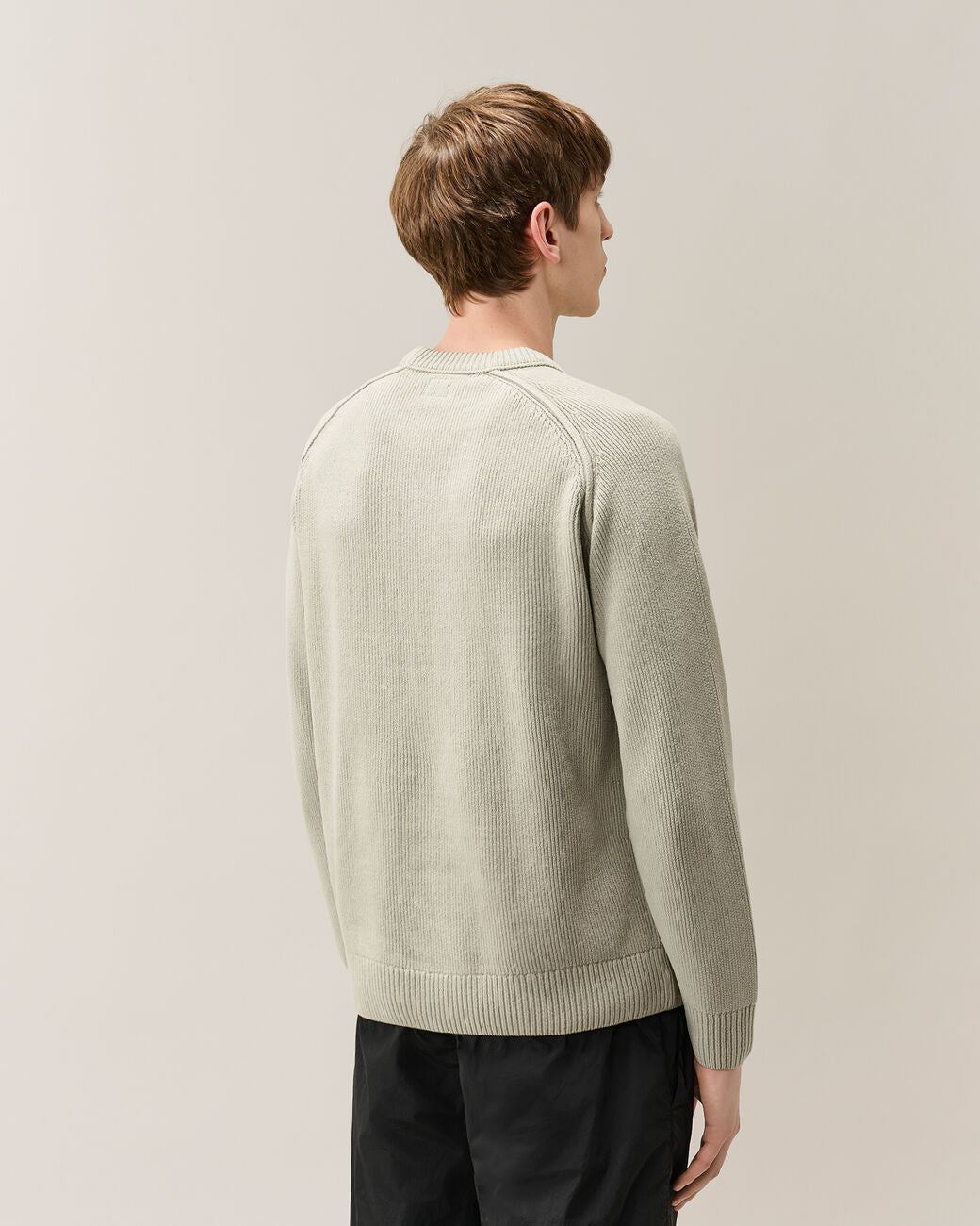 Chenille Cotton Lens Crewneck Sweater