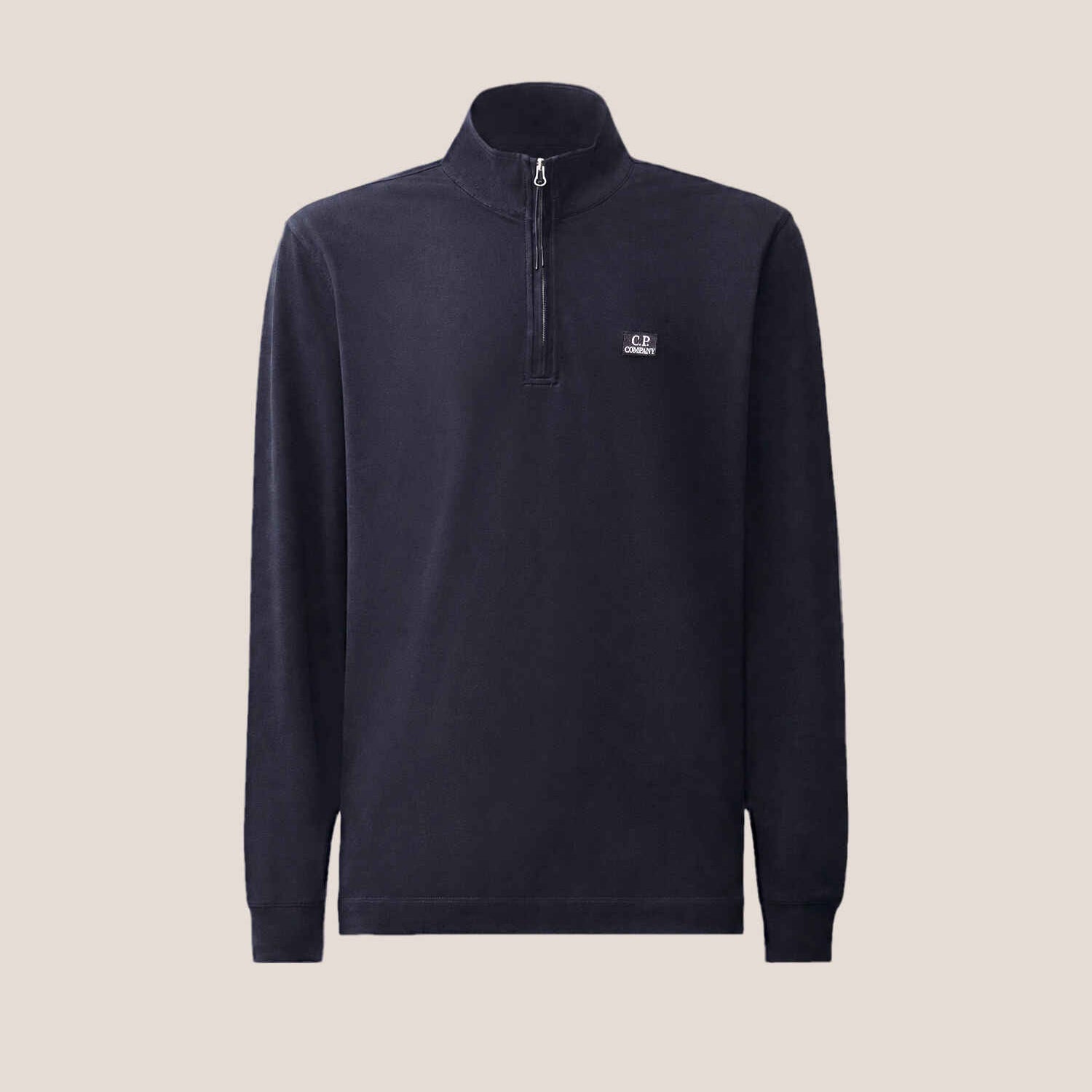 Stretch Piquet Long Sleeve Half Zip Polo