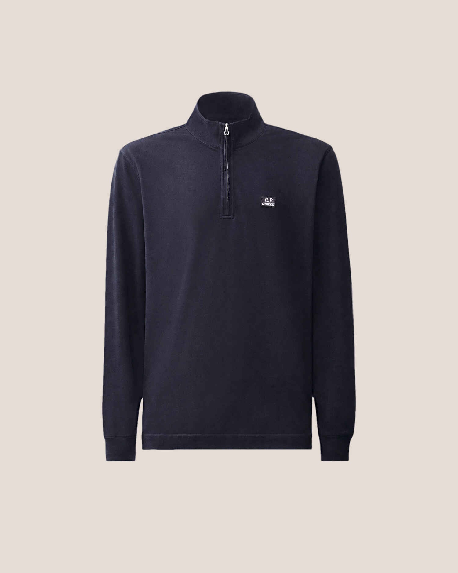 Stretch Piquet Long Sleeve Half Zip Polo
