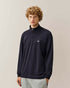 Stretch Piquet Long Sleeve Half Zip Polo