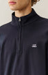 Stretch Piquet Long Sleeve Half Zip Polo