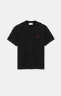 T-Shirt aus schwarzer Baumwolle