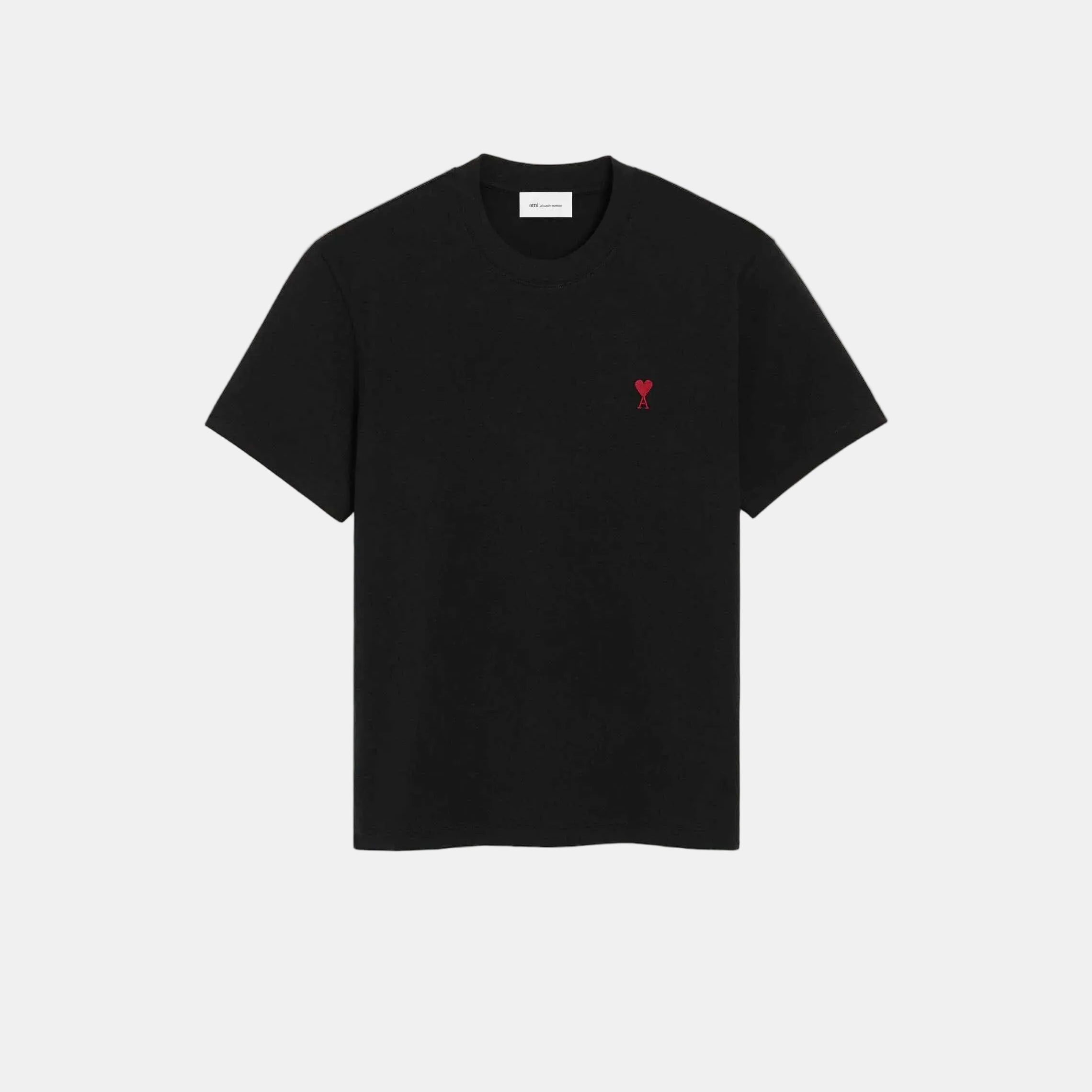 T-Shirt aus schwarzer Baumwolle