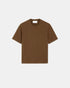 T-Shirt aus brauner Baumwolle mit Prägung
