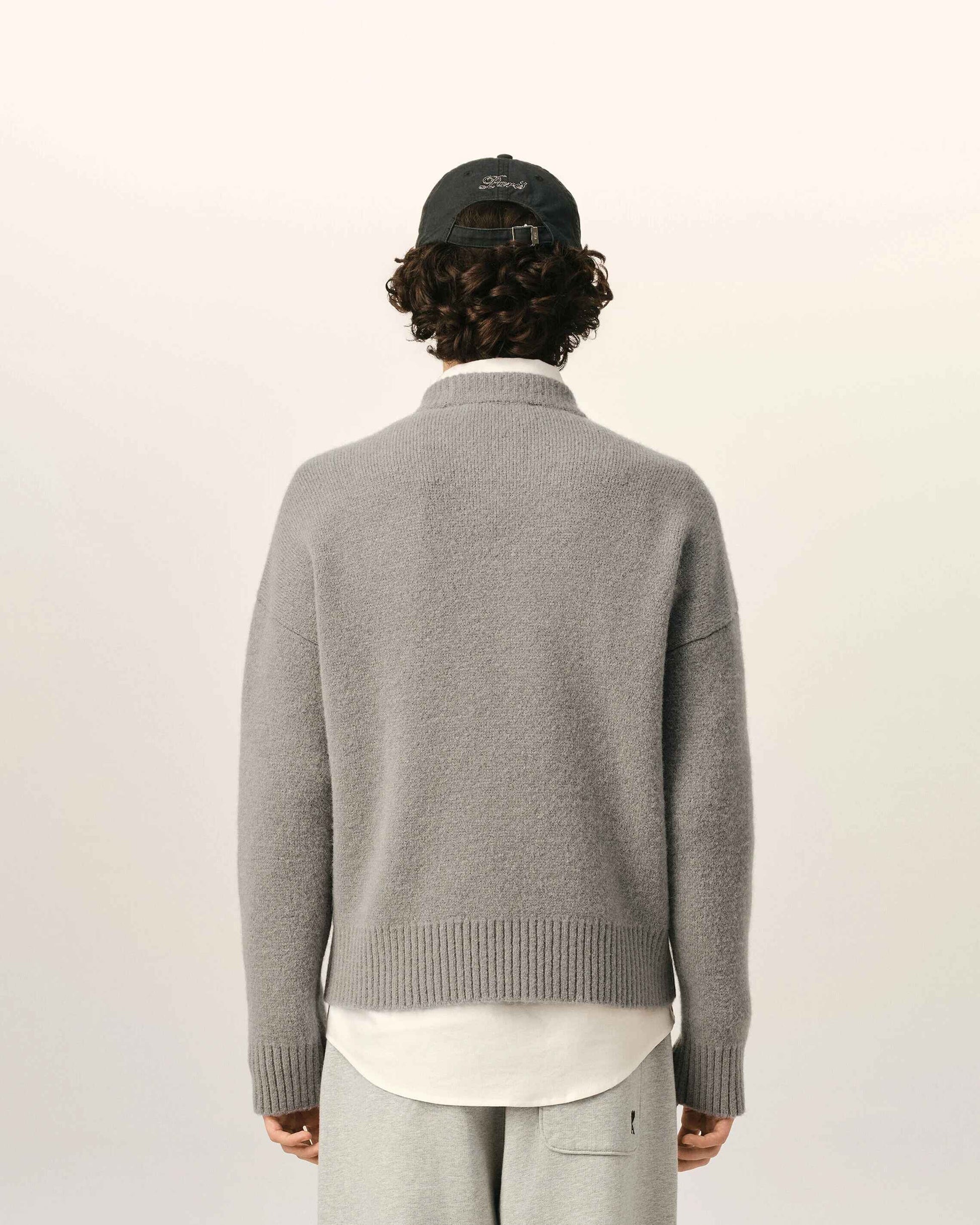 Pullover aus grauem Alpaka
