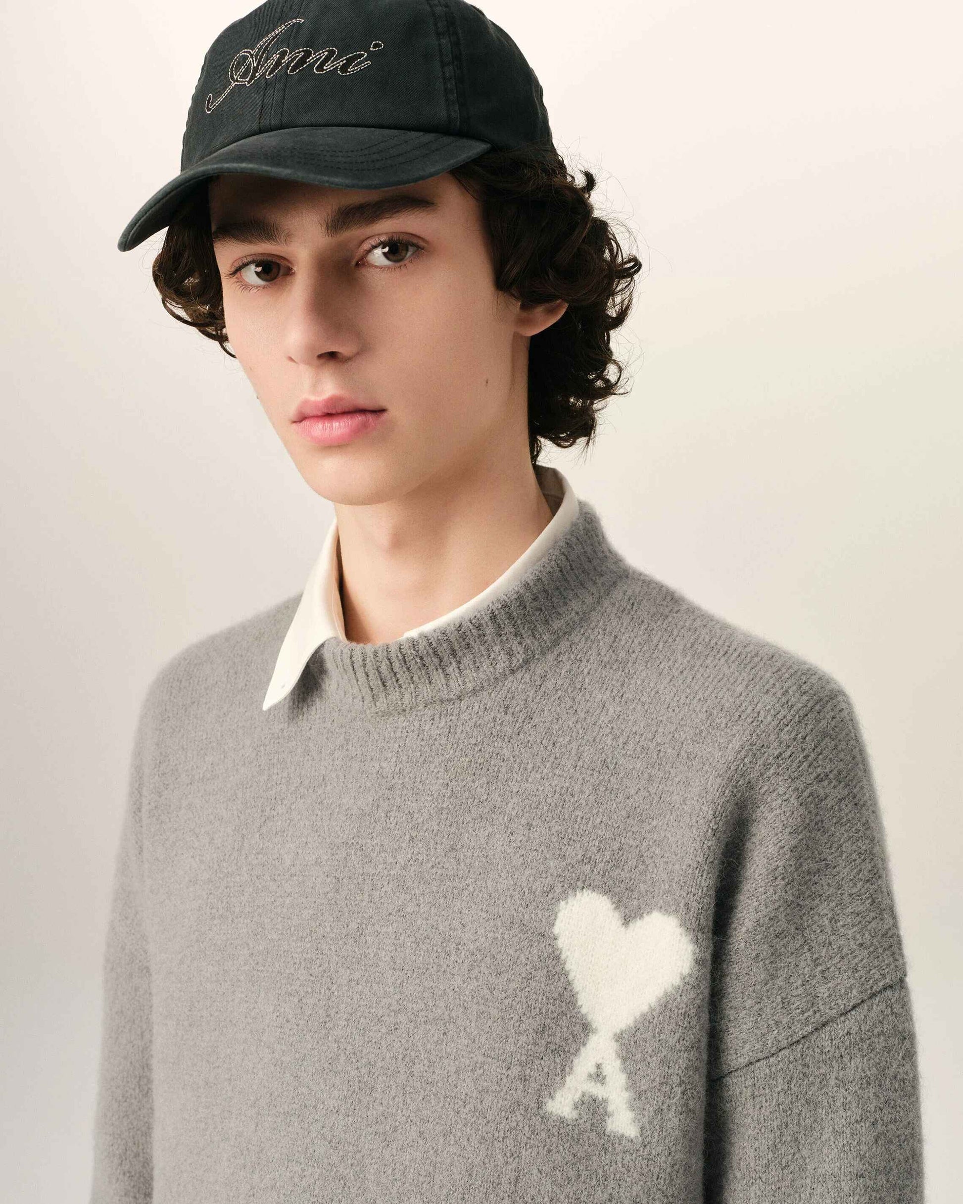 Pullover aus grauem Alpaka