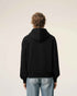 Hoodie aus schwarzer Baumwolle mit Prägung