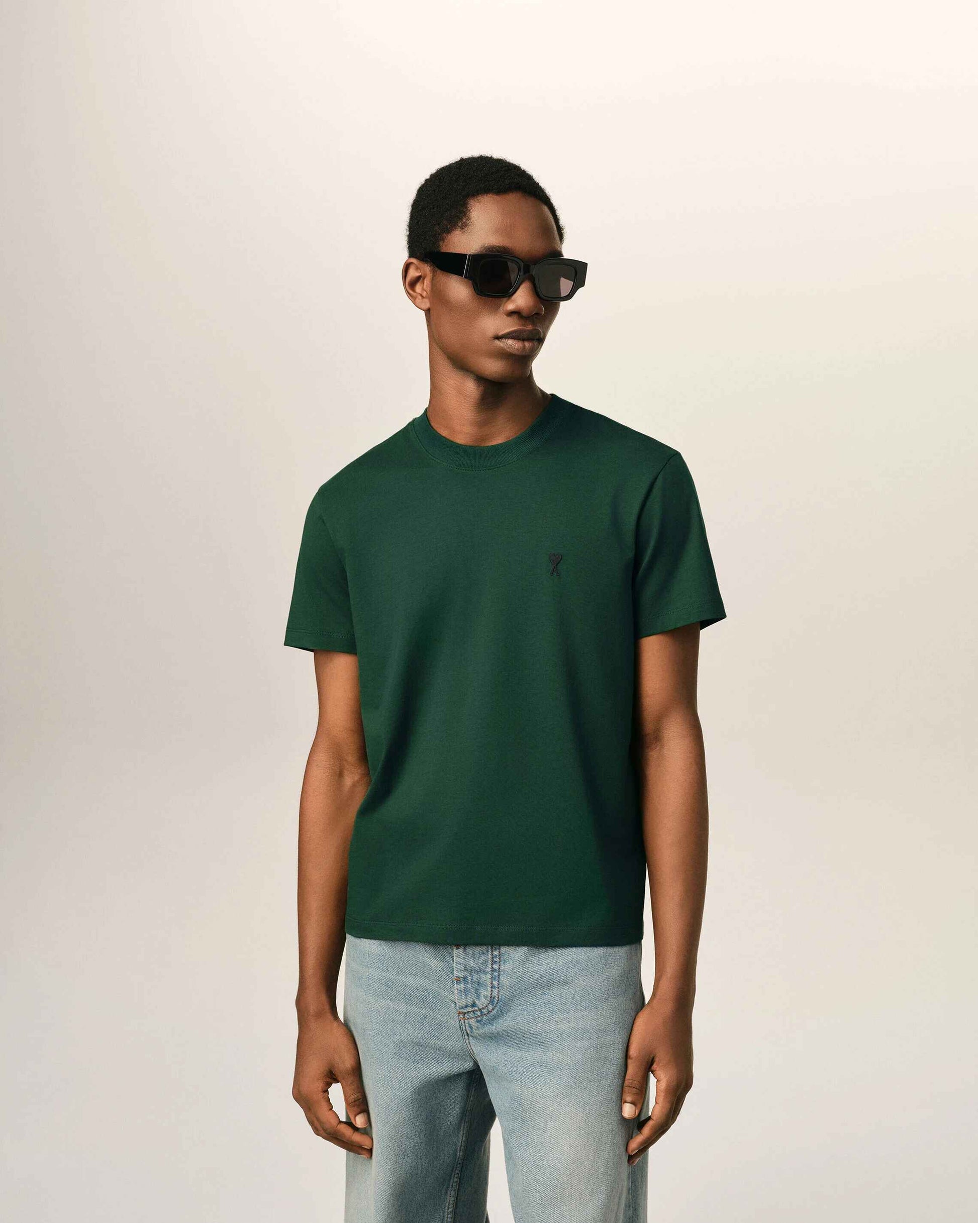 Ami -T-Shirt A258VertBouteilleNoir