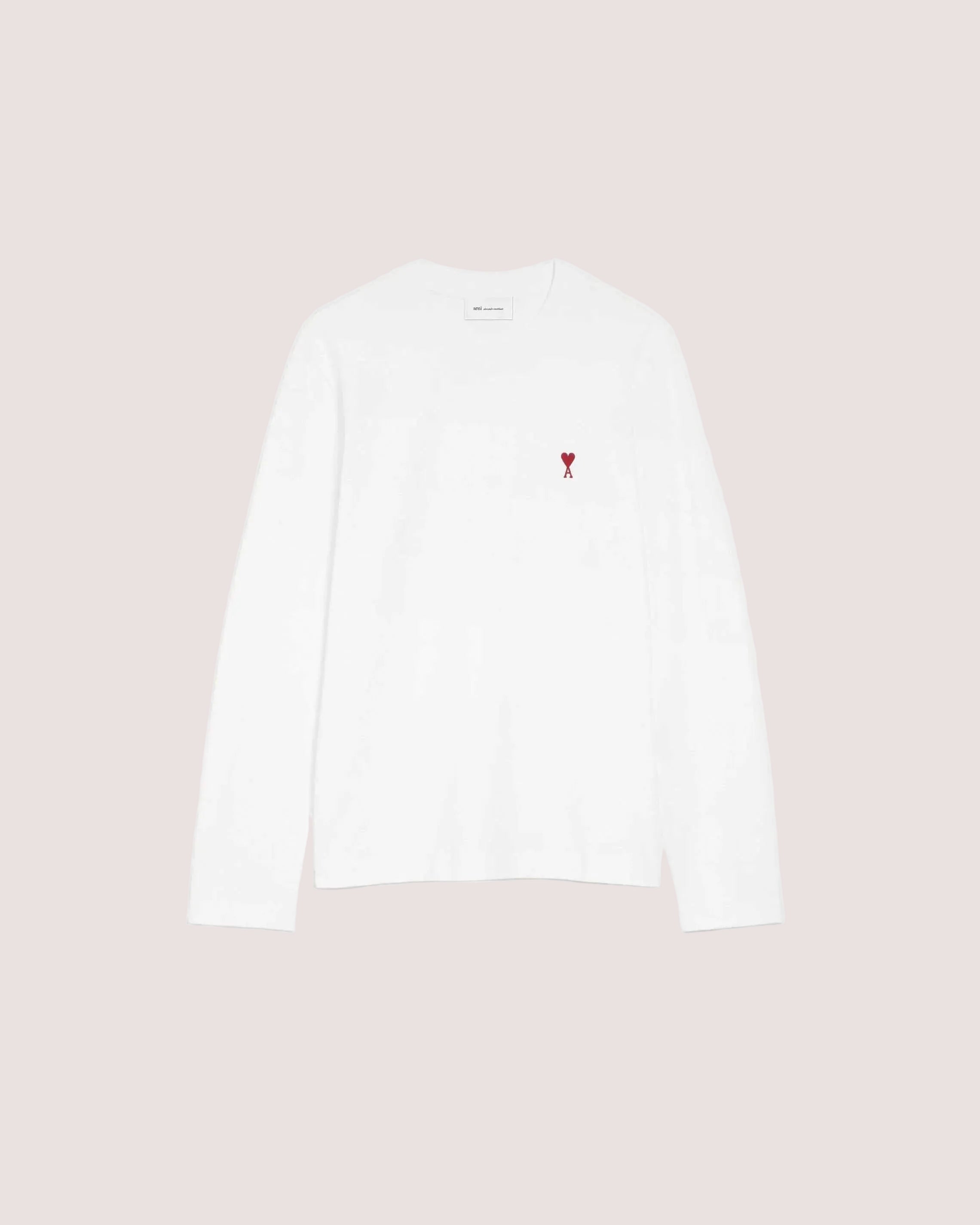Langarm-T-Shirt aus weißer Baumwolle