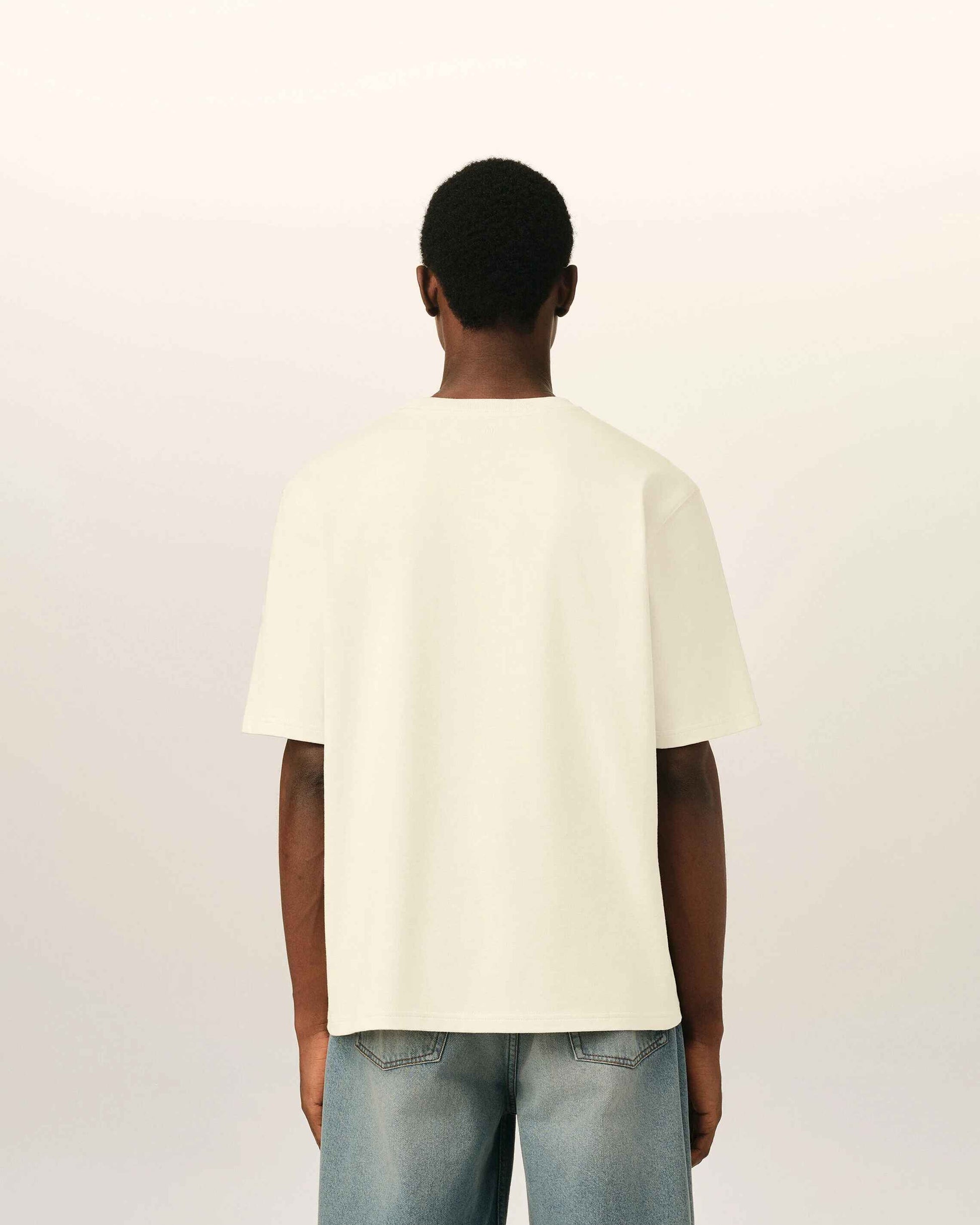 T-Shirt aus weißer Baumwolle mit Prägung