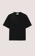 T-Shirt aus schwarzer Baumwolle mit Prägung