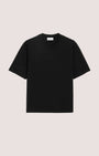 T-Shirt aus schwarzer Baumwolle mit Prägung