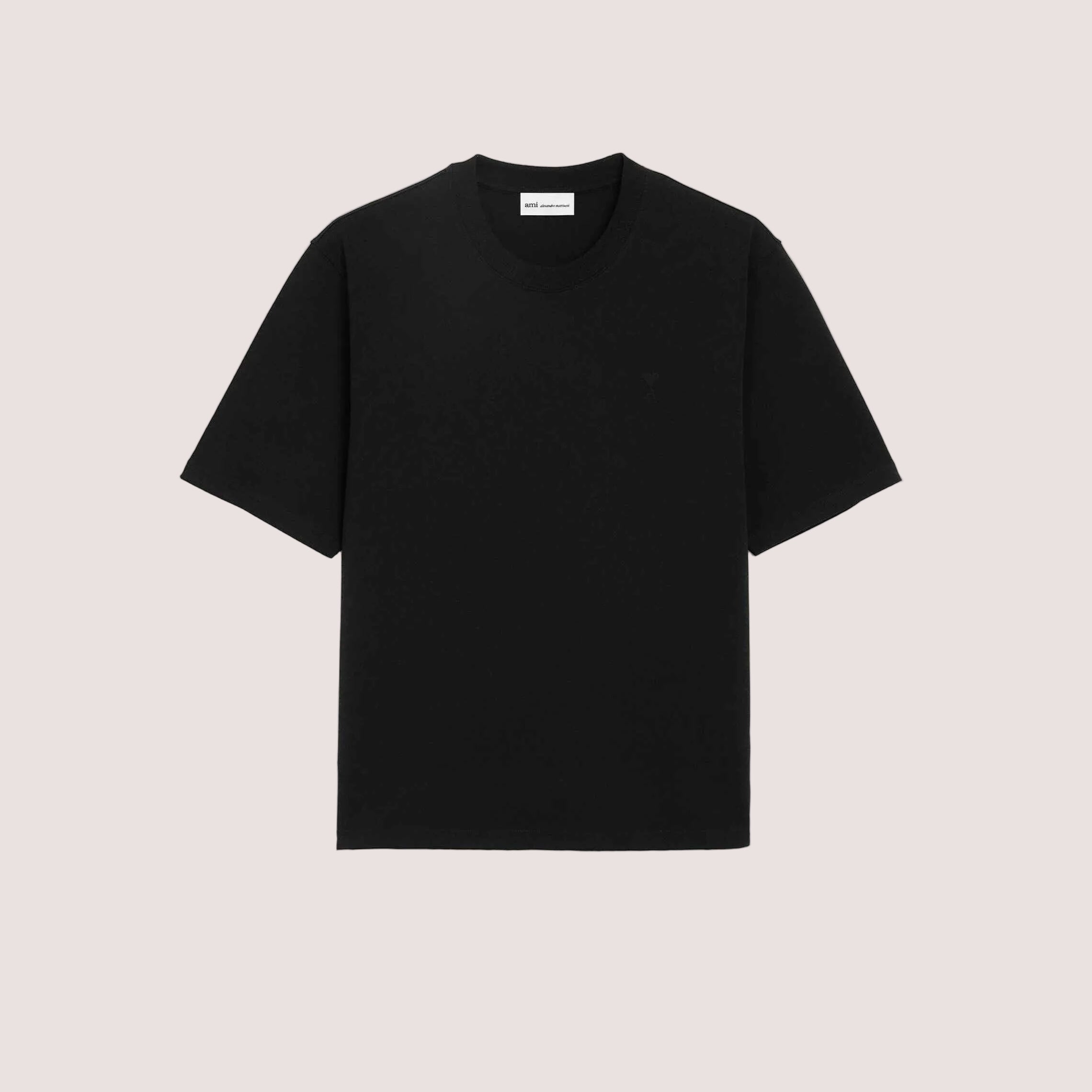 T-Shirt aus schwarzer Baumwolle mit Prägung
