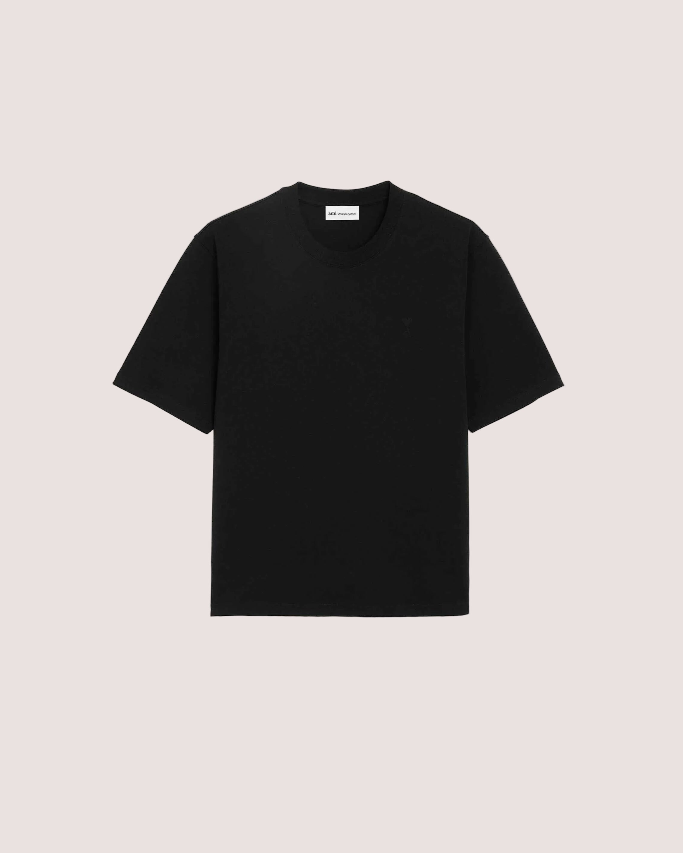 T-Shirt aus schwarzer Baumwolle mit Prägung