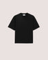 T-Shirt aus schwarzer Baumwolle mit Prägung