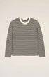 T-Shirt aus schwarzer und weißer Baumwolle im Marinière-Stil