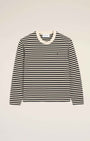 T-Shirt aus schwarzer und weißer Baumwolle im Marinière-Stil