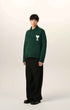 Poloshirt aus grüner Alpakawolle