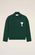 Poloshirt aus grüner Alpakawolle