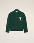 Poloshirt aus grüner Alpakawolle