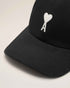 Schwarze Ami De Coeur Baumwollkappe mit Filzaufnäher