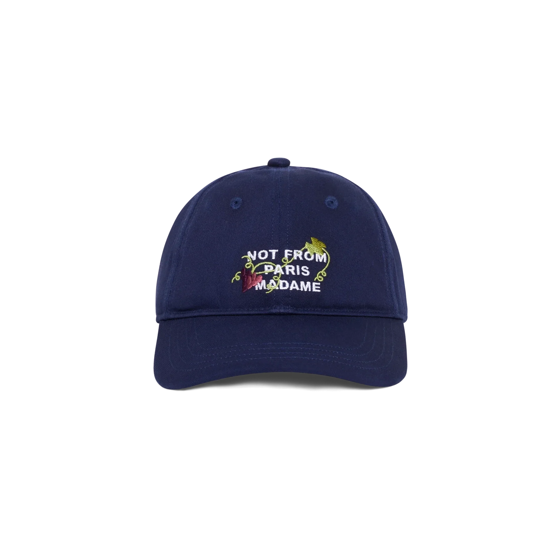 Vine Embroidered Slogan Cap