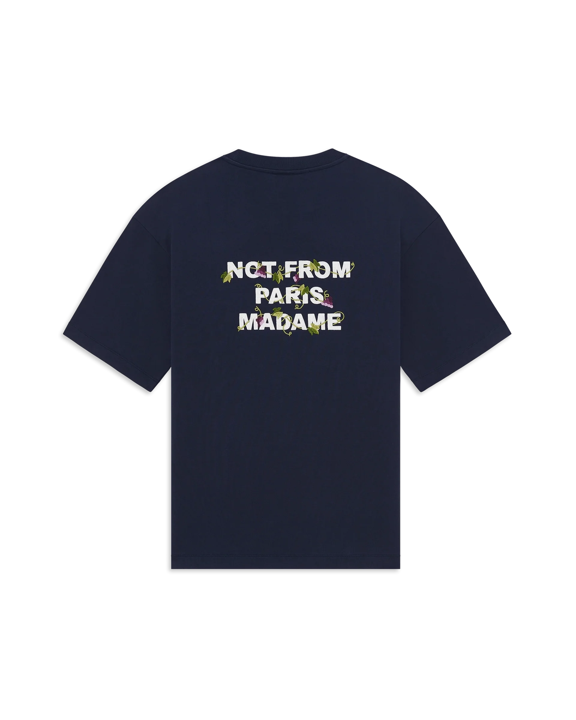 Vine Embroidered Slogan T-shirt