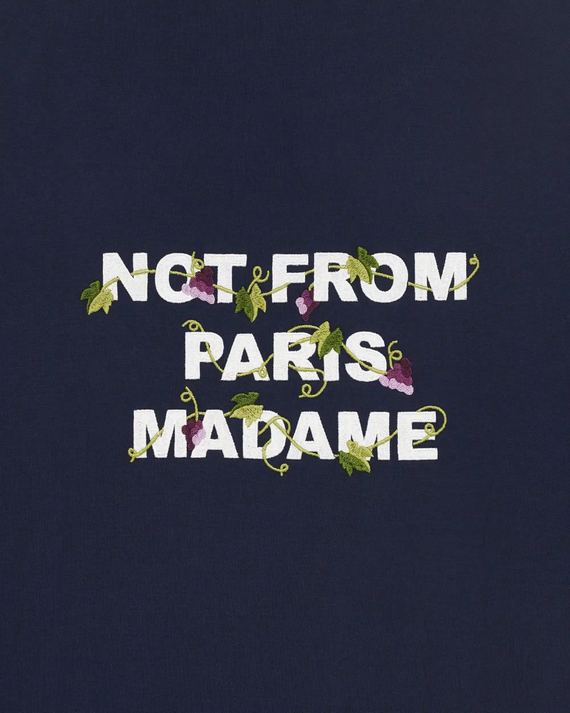 Vine Embroidered Slogan T-shirt