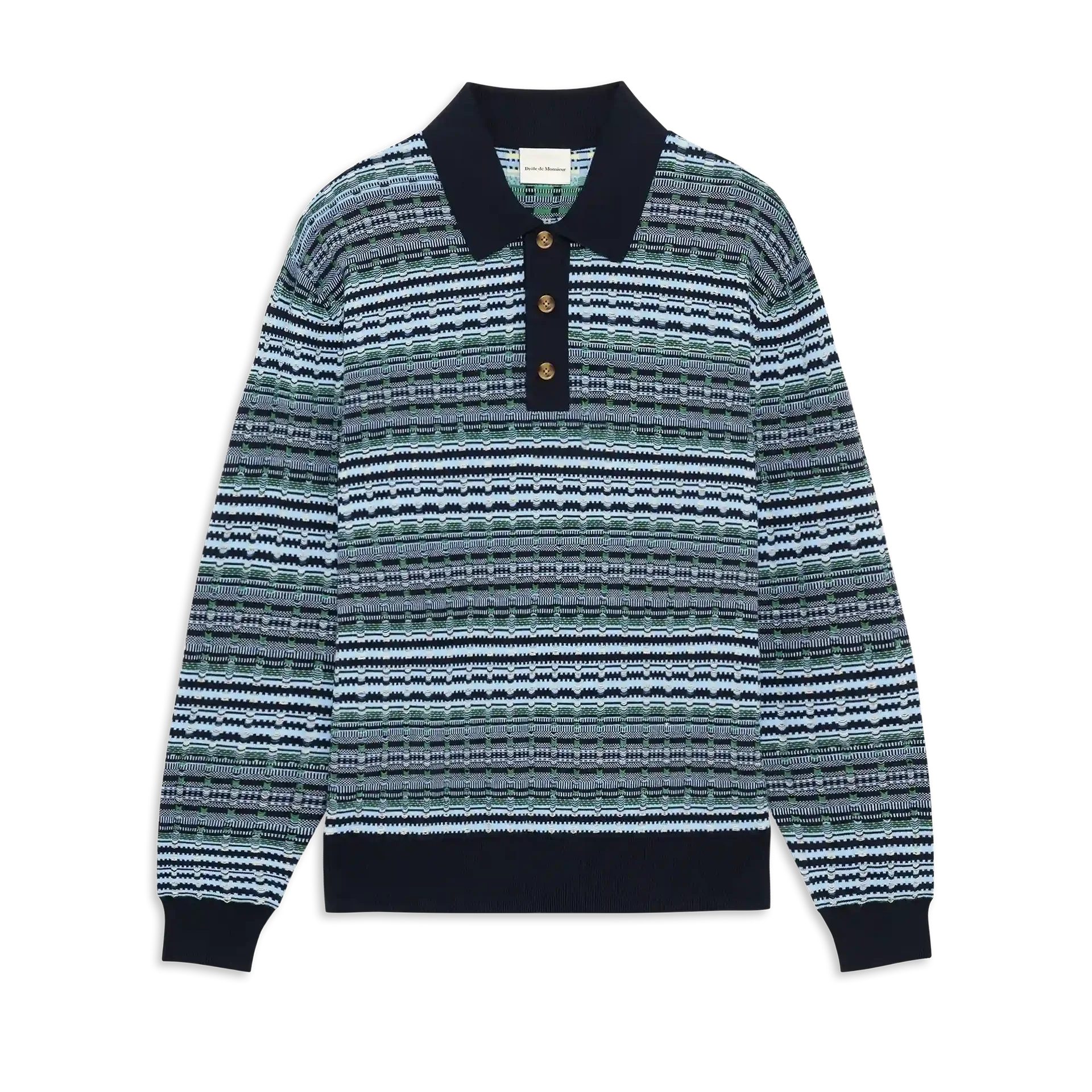 Coogi Long Sleeve Knit Polo